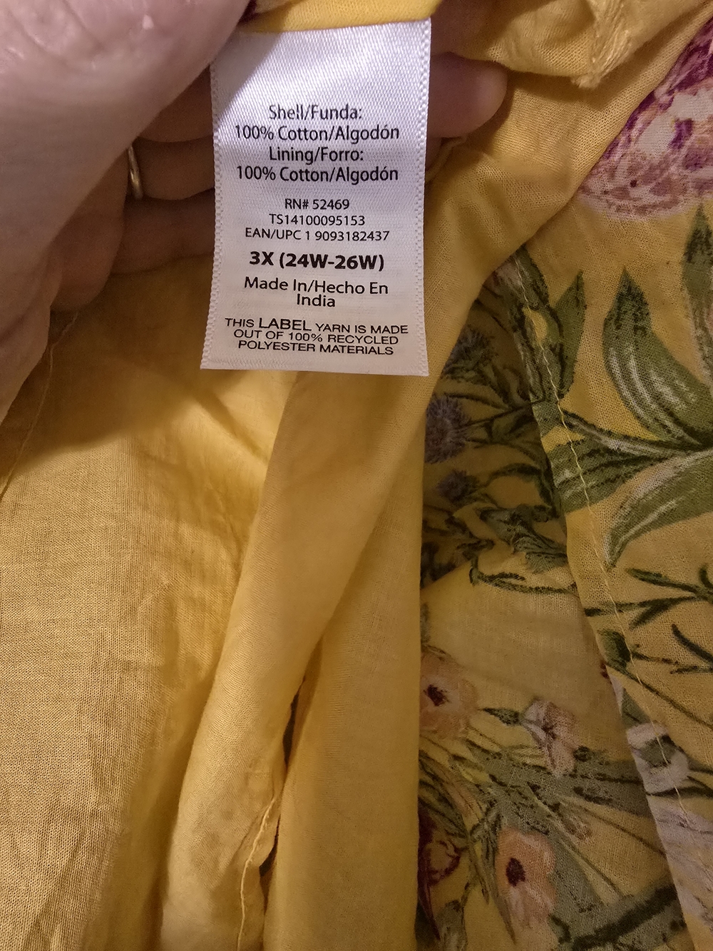 Yellow Floral V-Neck Mini Dress - Picture 2 of 5